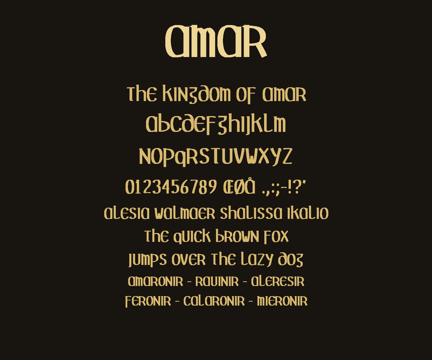 Amar Celtic - the uncial font