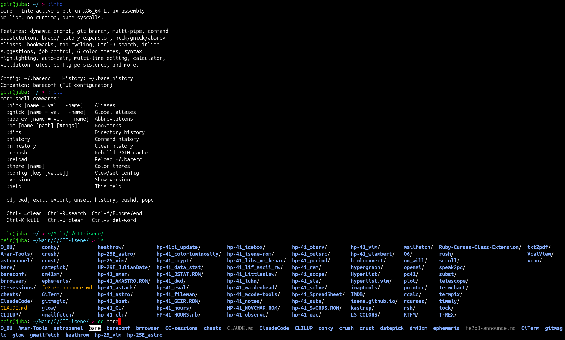 bare shell screenshot