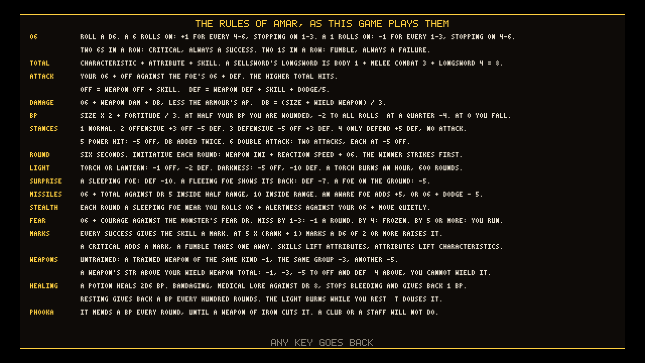 The rules of Amar, as the game plays them