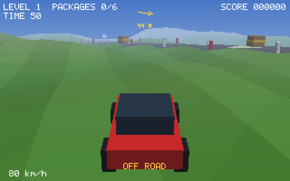 drive: a red car on a road over green hills